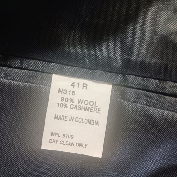 Nautica Wool Cashmere Blazer 41R Plaid Check Two Button Sport Coat Jacket Men's - Picture 3 of 9